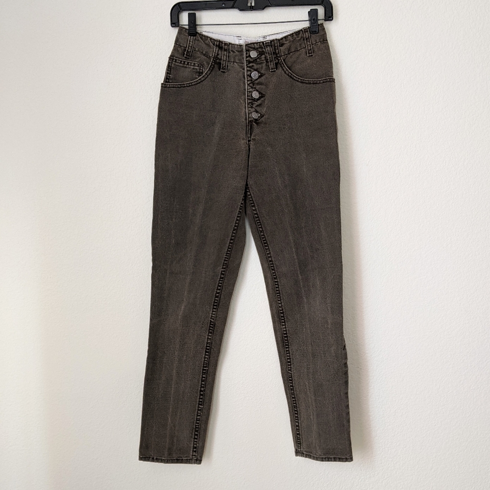 Guess Georges Marciano Vintage 80s High Rise Mom Jeans Dark Green